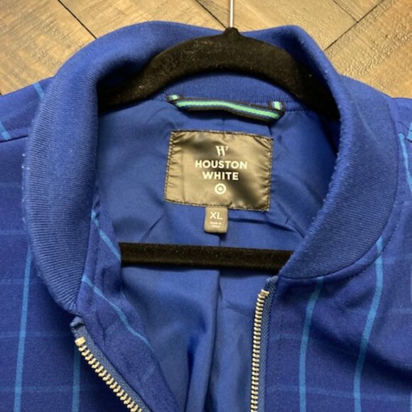 Men W Houston White Plaid Jacket Nearly New - Picture 5 of 6